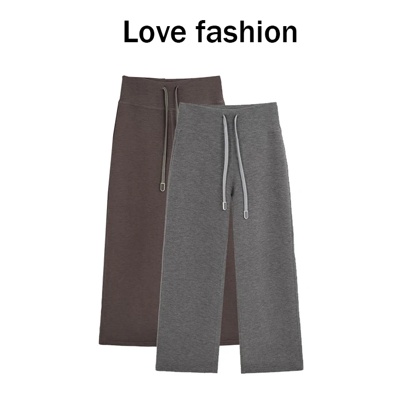 十二棠"长腿序列" 秋冬韩版设计感显瘦长腿卫裤垂感休闲裤女百搭