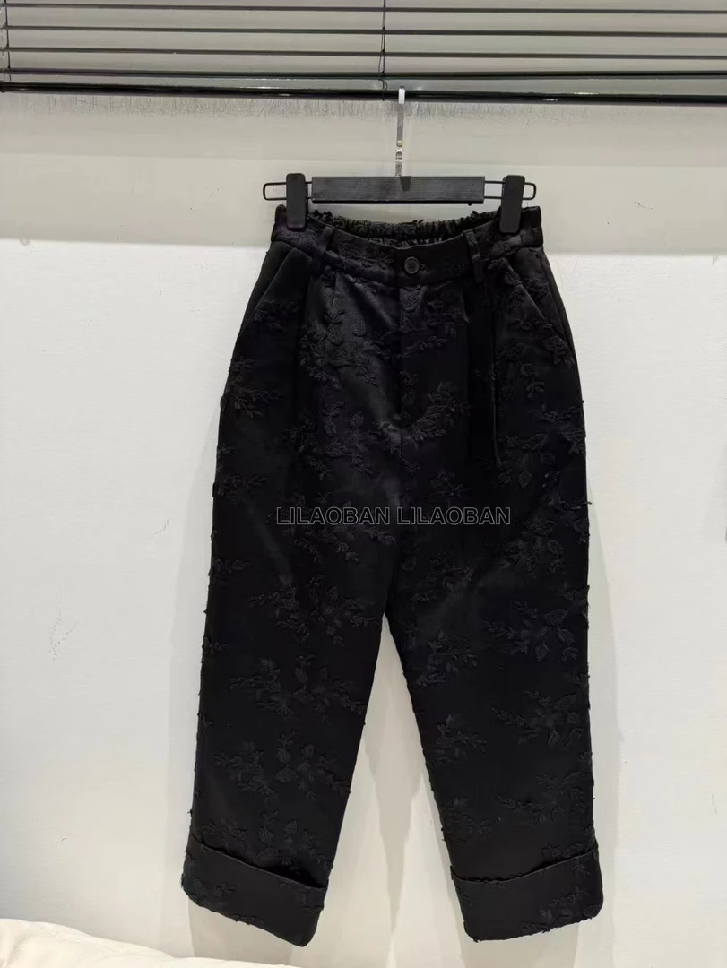 （李老板）高级修身提花显瘦 9 分裤休闲裤（裤长87左右）