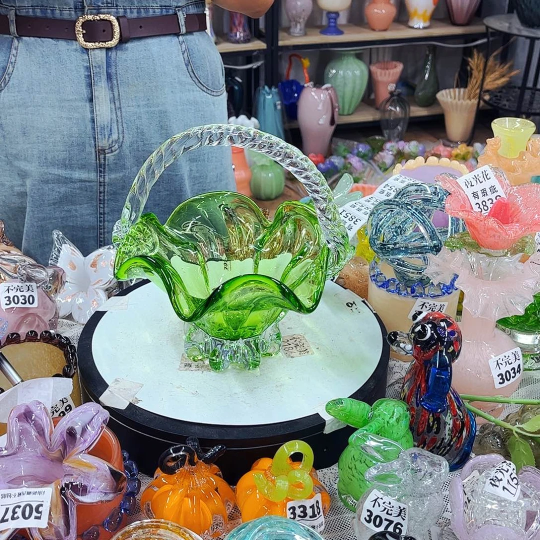 绿花篮 家悦琉璃工艺品