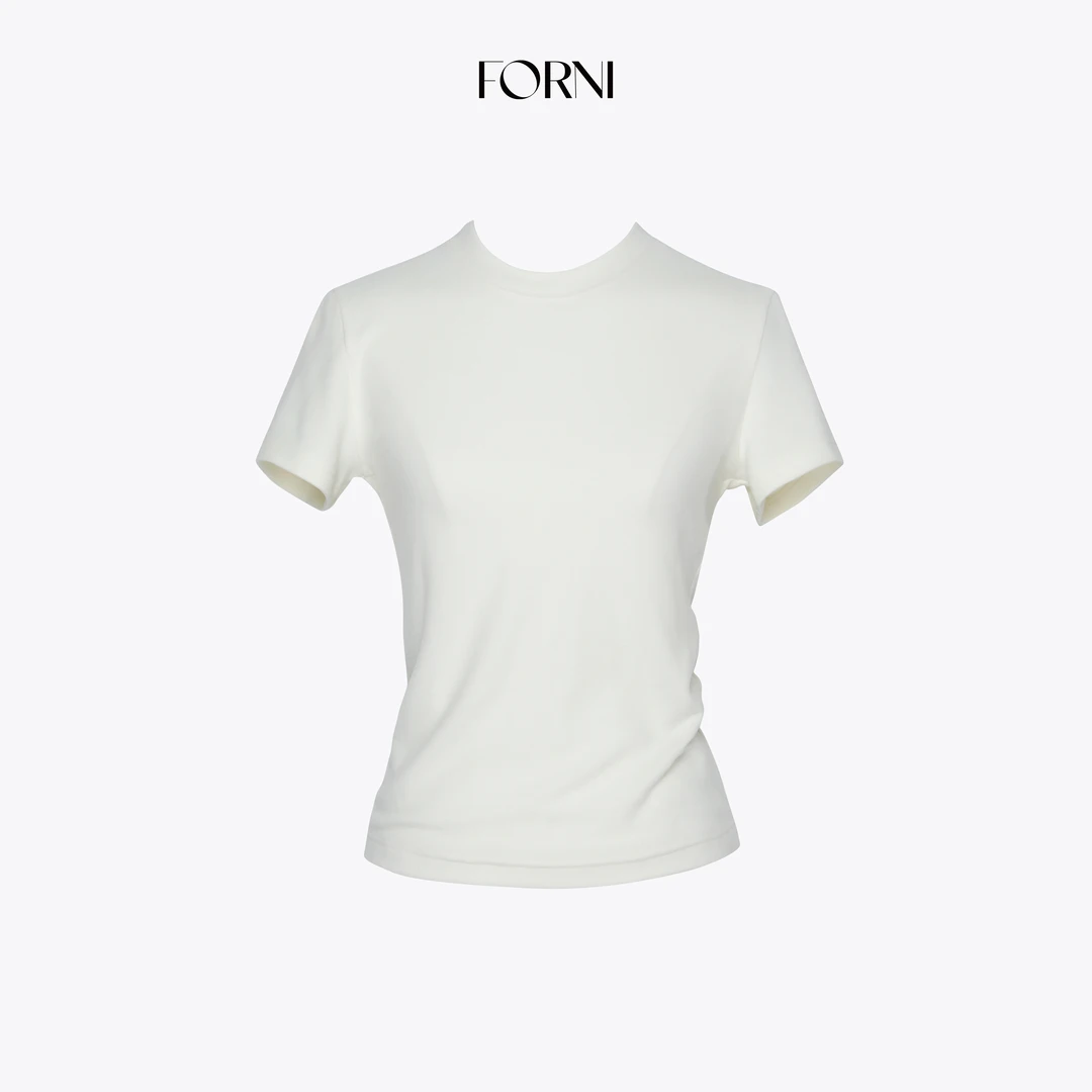 FORNI 绒绒tee 绒感兰精天丝羊毛修身收腰T恤