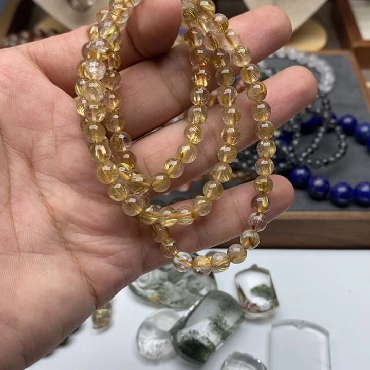 未镶嵌颈饰水晶钛晶多圈