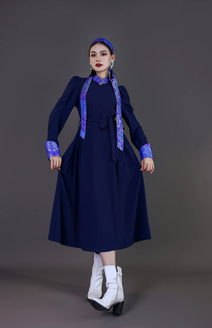 【民族服饰】蒙古服饰新款马甲套装气质显瘦遮肉民族风女装连衣裙