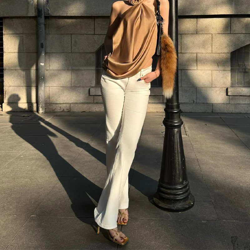 【CNLEEWEI】新品25春夏经典时尚百搭喇叭牛仔裤长裤女