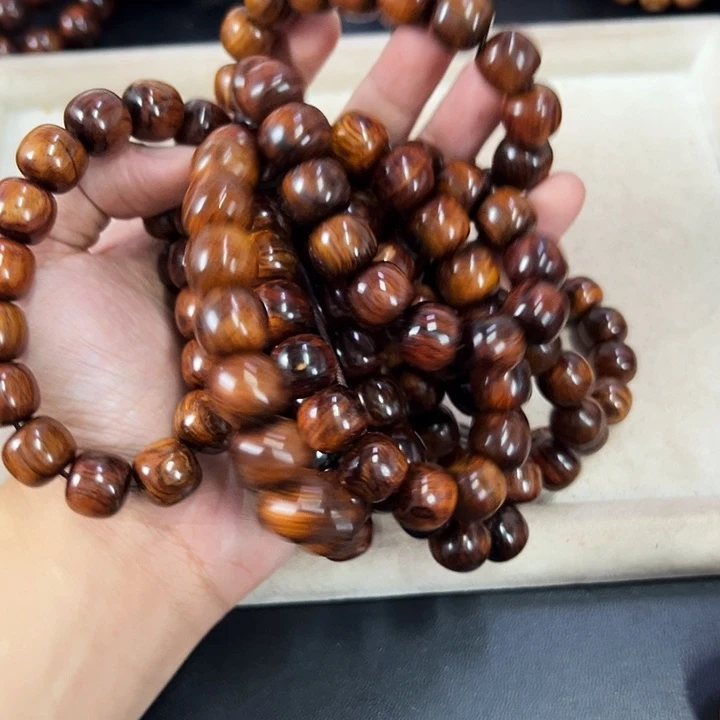 黄花梨/降香黄檀手串/手链14mm桶珠老料