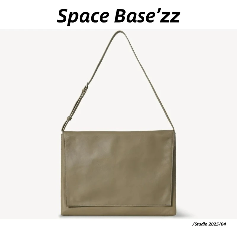 【Space Base】【Nan Shoulder系列单肩包】头层牛皮极简Row简约风