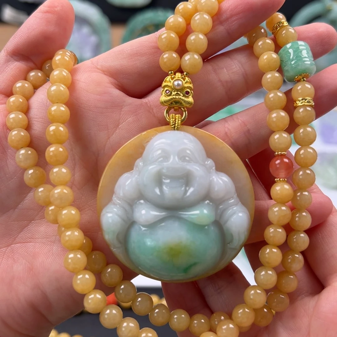 翡翠未镶嵌颈饰吊坠