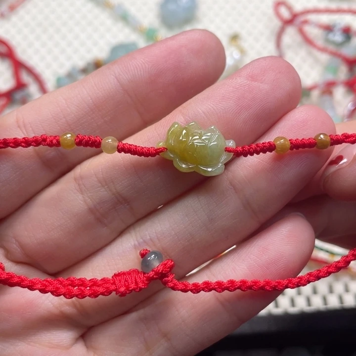 翡翠未镶嵌手绳脚链
