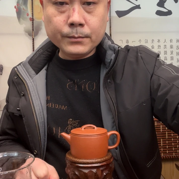 茶壶紫砂原矿朱泥全手工汉瓦165毫升