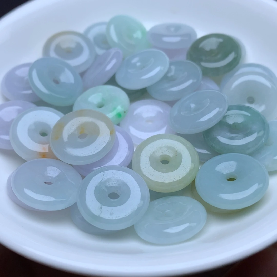 【闪购商品】翡翠手链未镶嵌卡15冰平安扣10个