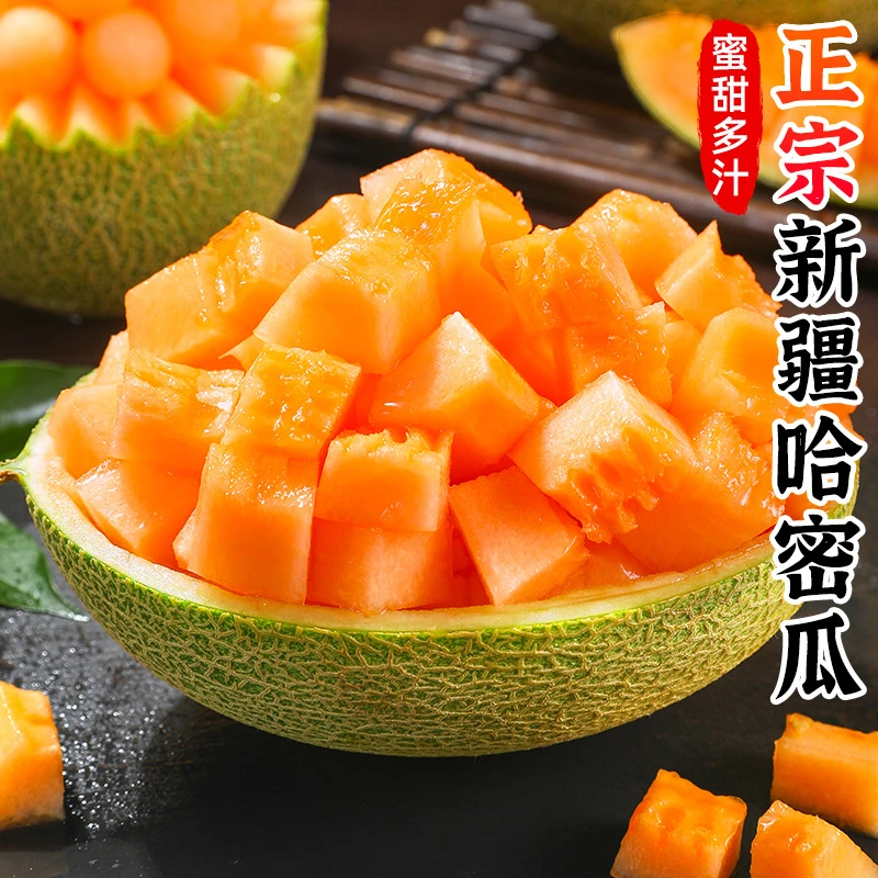 【蜜甜多汁】新疆哈密瓜6-9斤西州蜜25号脆甜网纹瓜香瓜甜瓜水果
