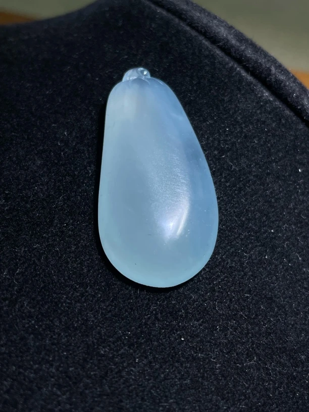 天然缅甸翡翠A货蓝胶底福瓜