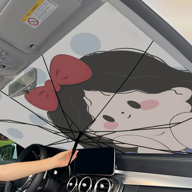 汽车遮阳伞高档可爱前挡风玻璃伸缩式车内防晒隔热遮阳挡降温神器