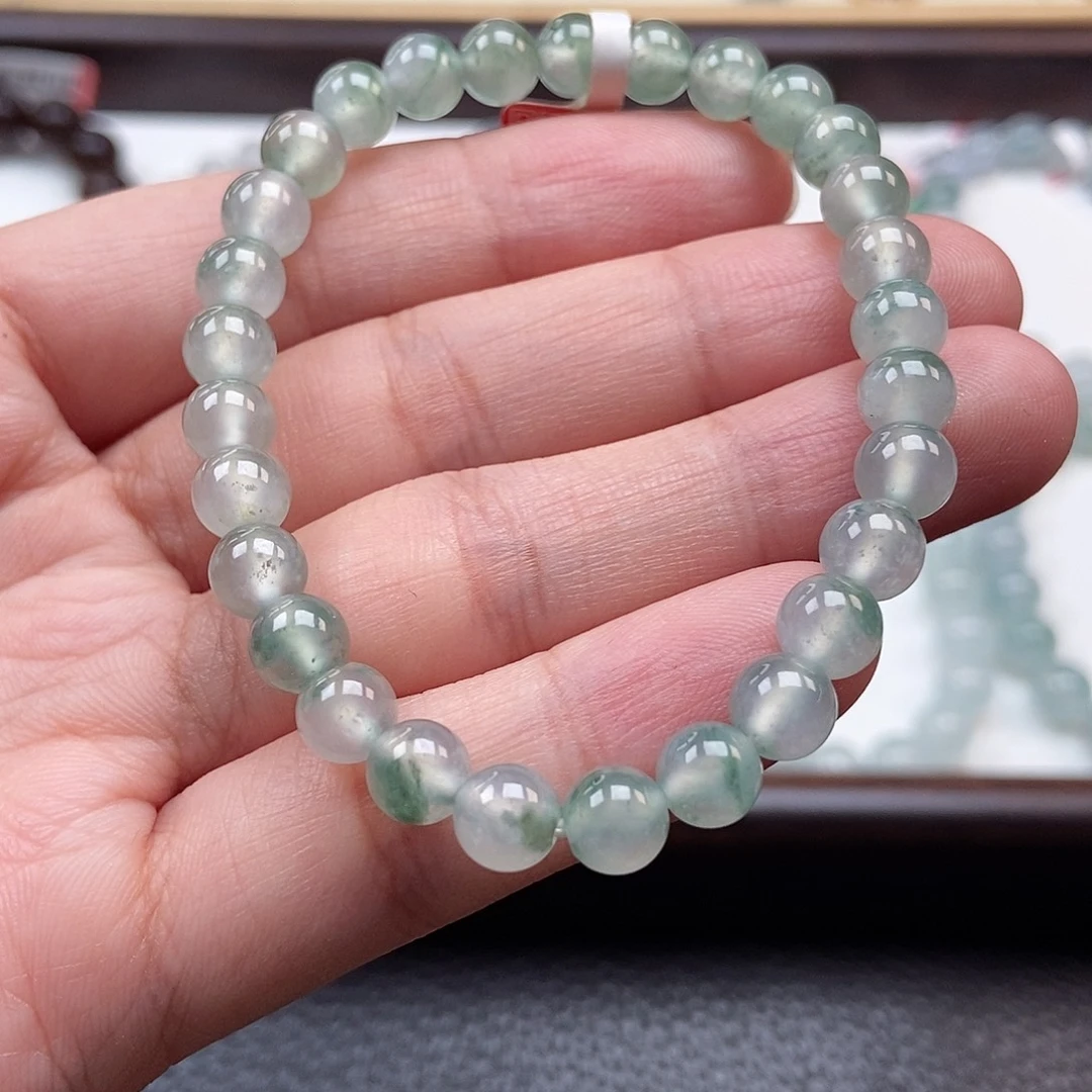 翡翠未镶嵌手链卡6.5