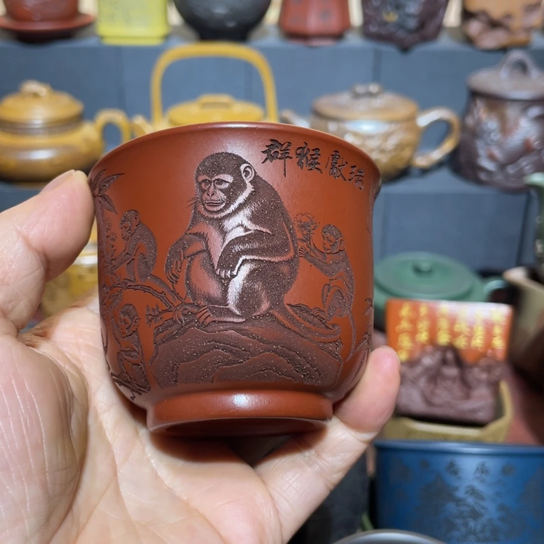 原矿紫砂手工主人杯