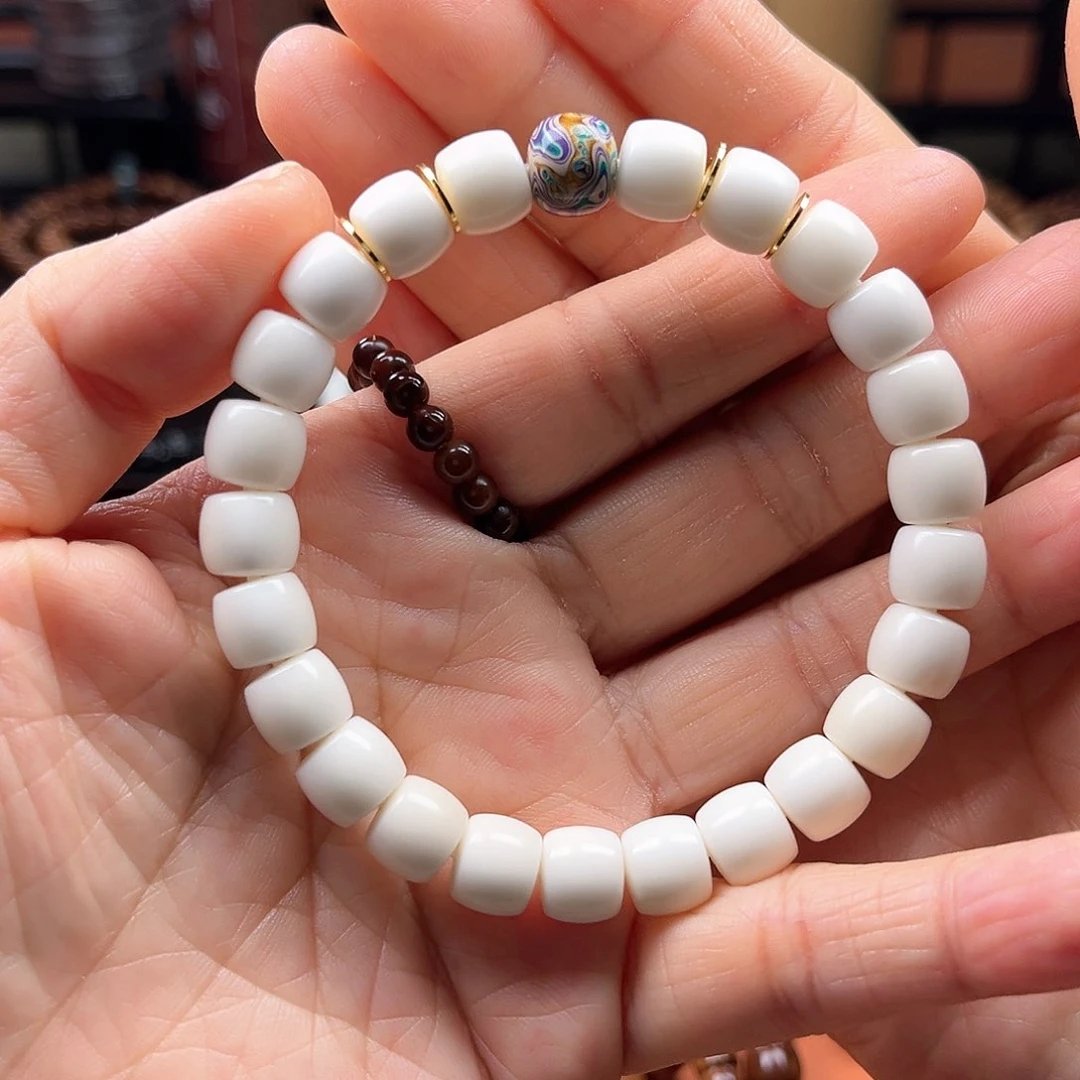 白玉菩提手串9✖️8直切➕配饰