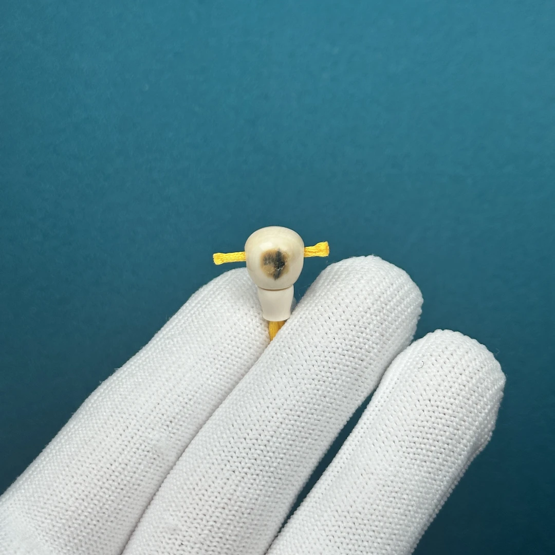 D78-31天然猛犸牙 黄金瞳三通9.4*15.6*9.5mm支持鉴定假一罚十