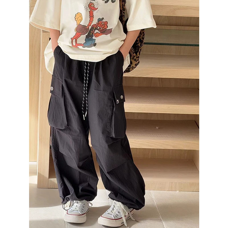 K28471女童工装裤春装儿童裤子2025新款春秋洋气大童运动休闲裤潮