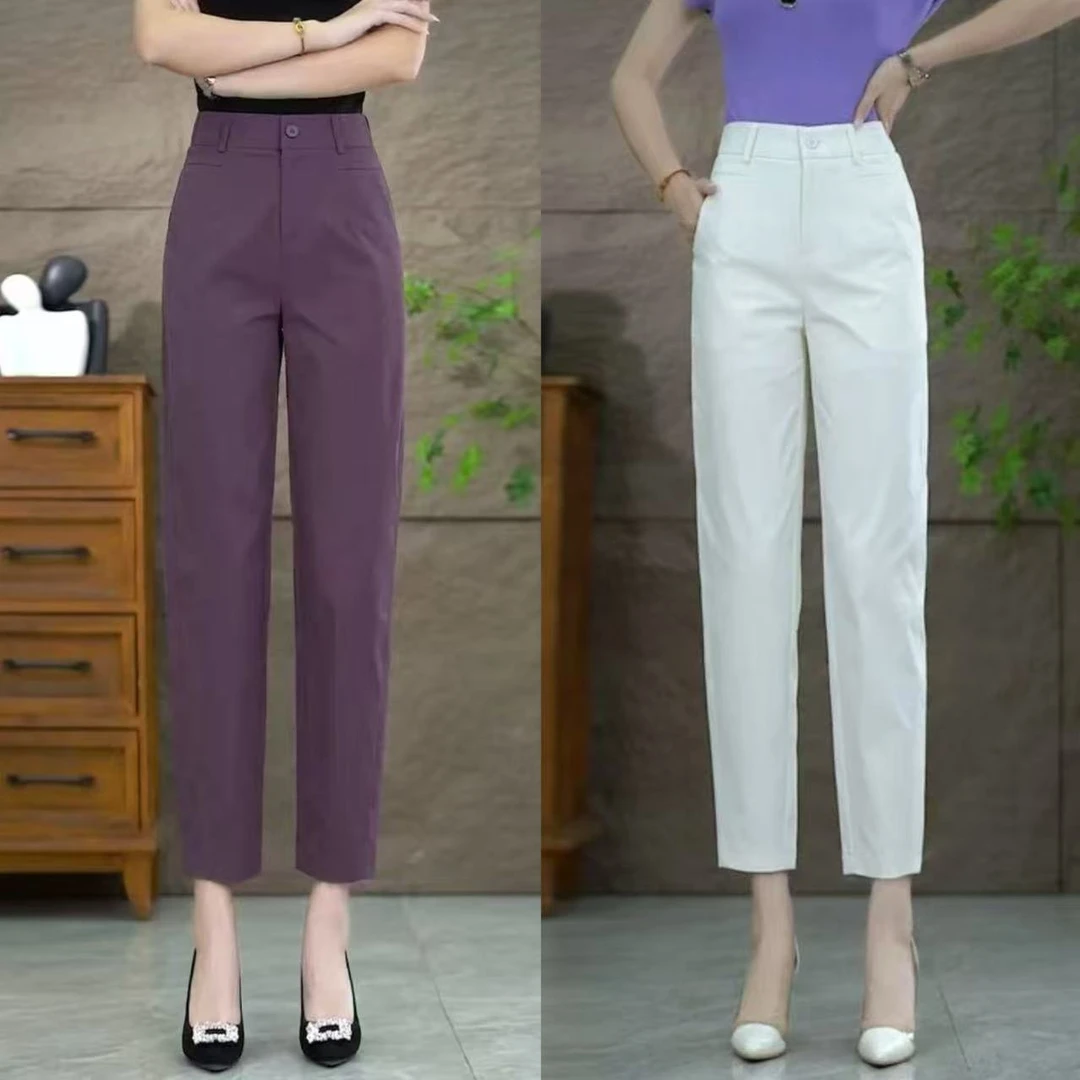 哈伦镰刀裤2025百搭夏季显瘦修身时尚宽松薄款冰感萝卜休闲裤851
