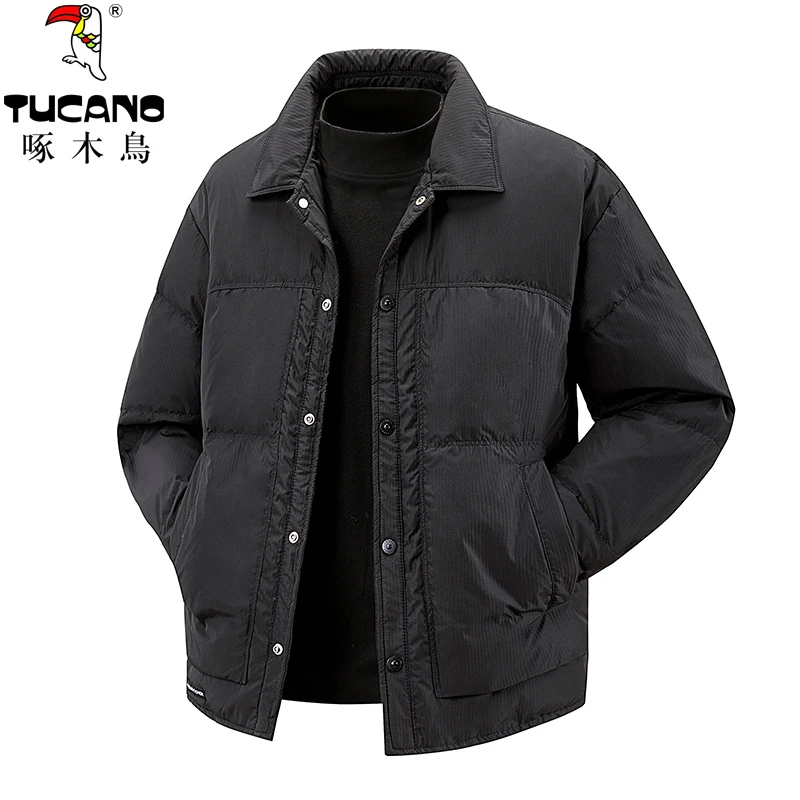 啄木鳥正品冬季新款翻领棉衣棉服爆款潮流时尚百搭休闲夹克外套男