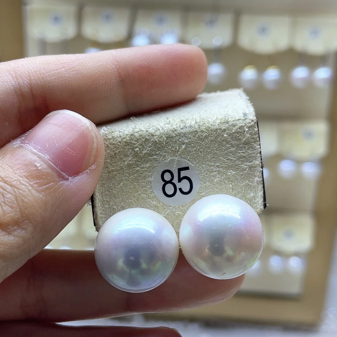 银S925镶嵌淡水珍珠耳饰