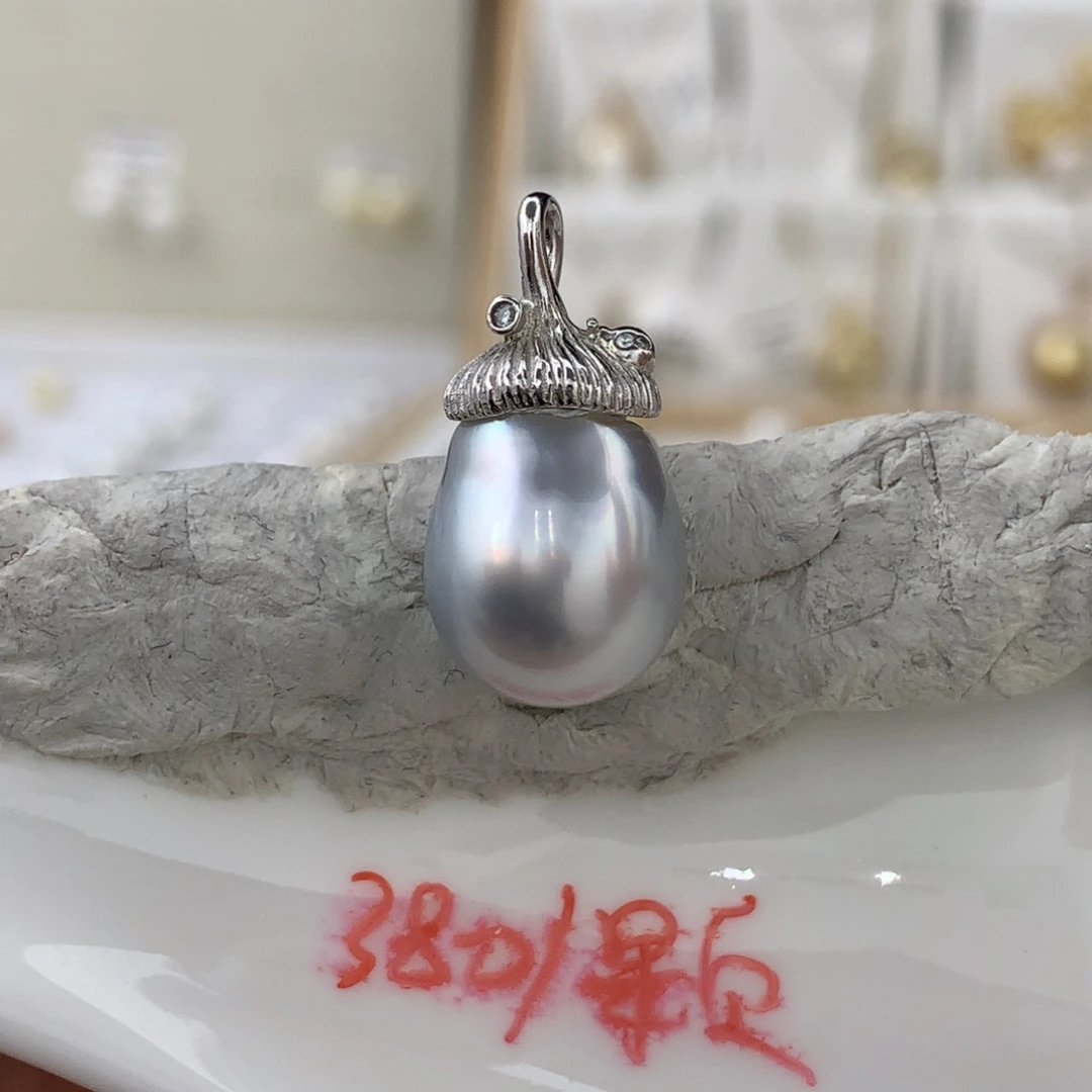 未镶嵌耳饰海水珍珠11.7mm超蓝裸珠