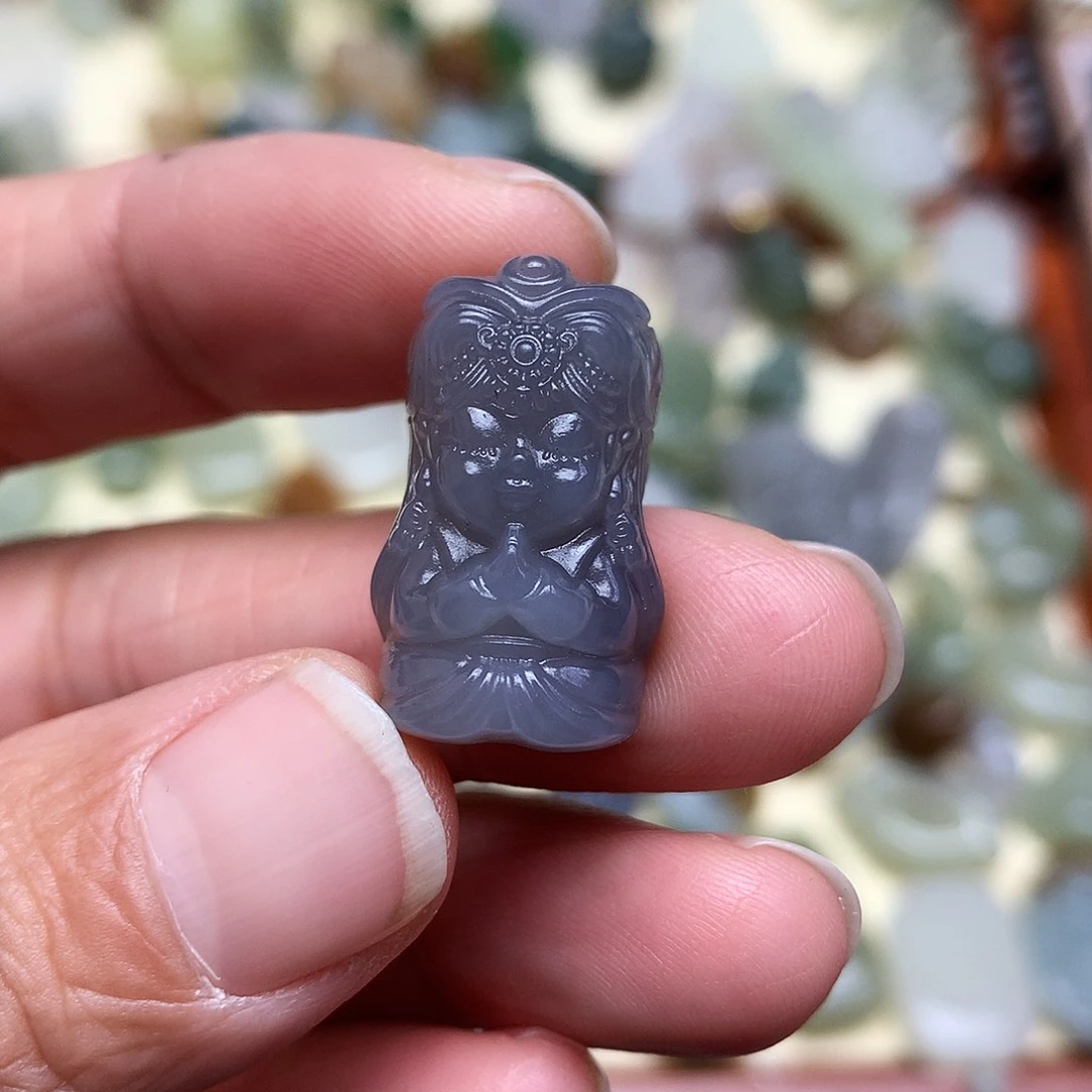 和田玉颈饰未镶嵌一**色