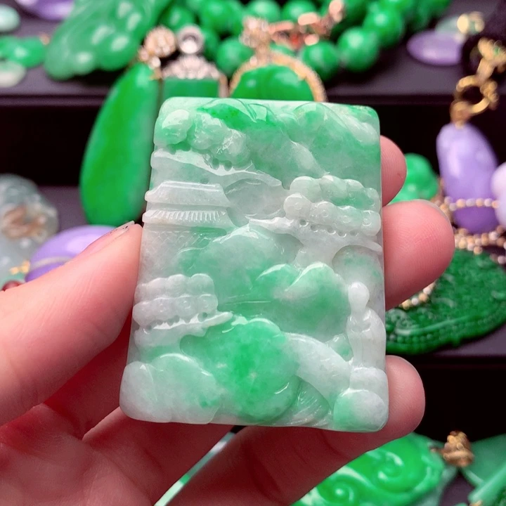 翡翠未镶嵌吊坠(不含链)