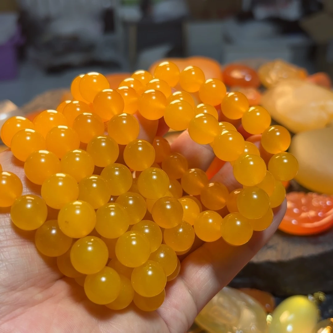 石英质玉手串未镶嵌半*心