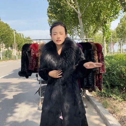 长款皮草外套保暖外套