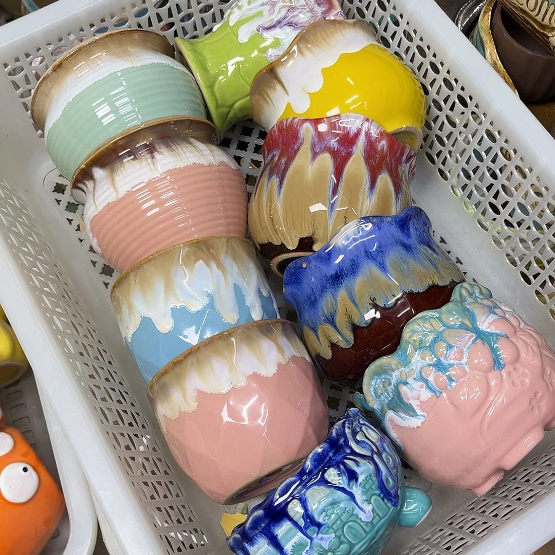 陶瓷花盆特价上新口8-10厘米