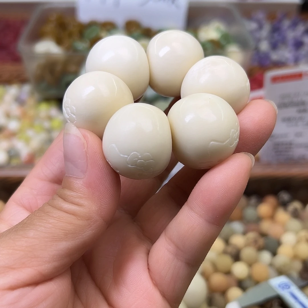 菩提根/象牙果手串瑕疵卡24猫头蒜瓣一条表面有裂