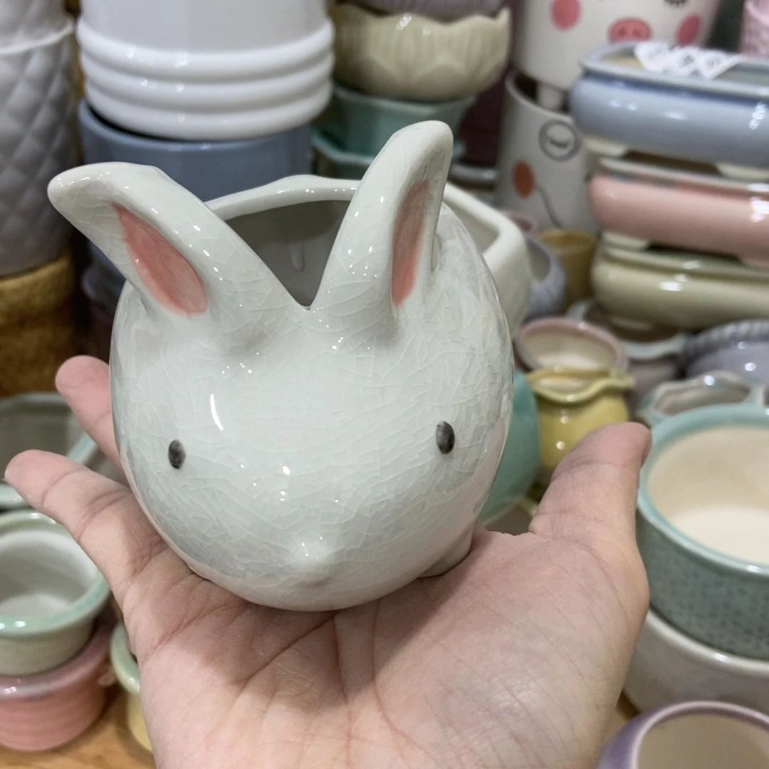 红陶高温陶瓷花盆