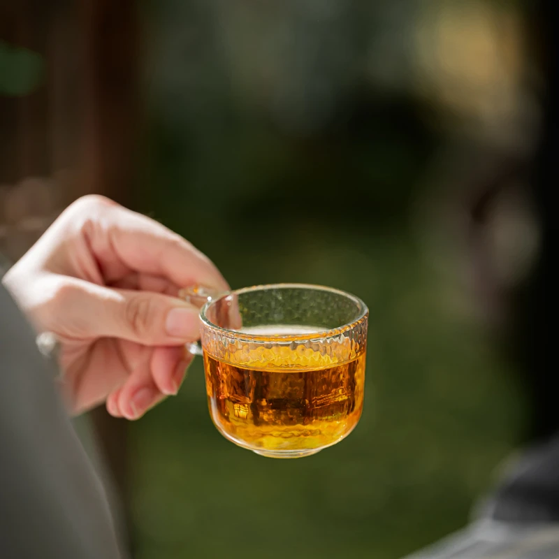 防烫玻璃小茶杯功夫茶盏喝茶杯子透明耐热品茗杯大号70ml主人杯