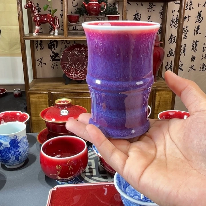 景德镇浅行窑大竹节杯