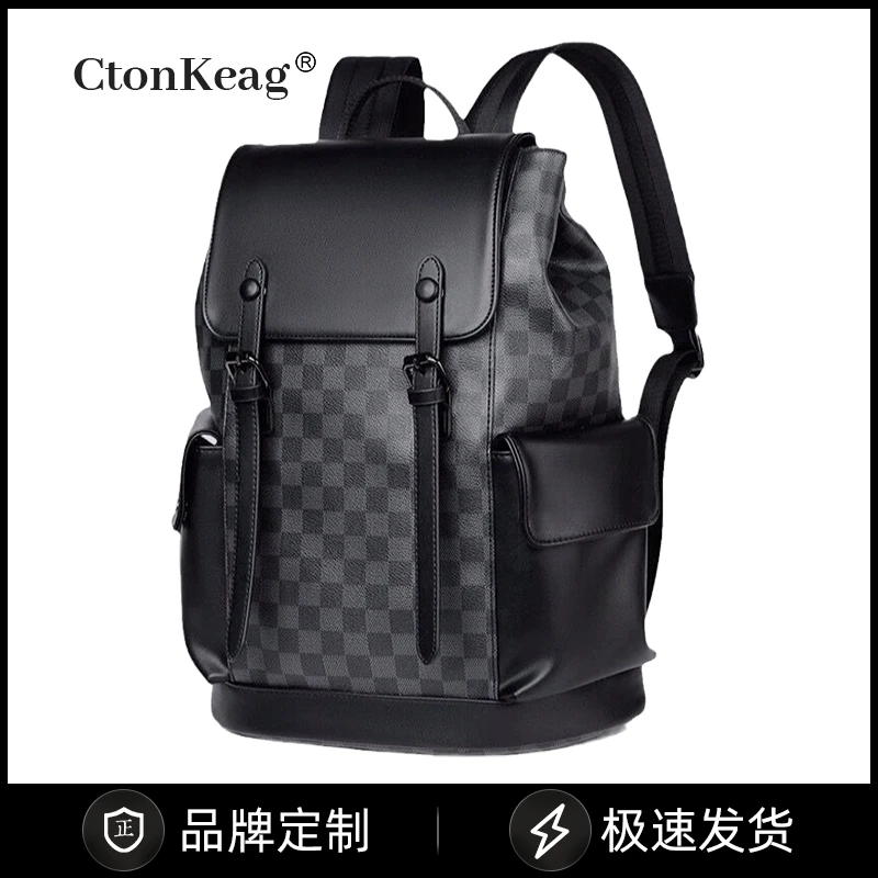 双肩包欧美风潮牌时尚旅行背包休闲商务电脑包书包