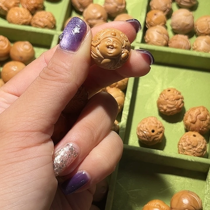 风***动猴头核桃吊坠17雕刻单颗全品