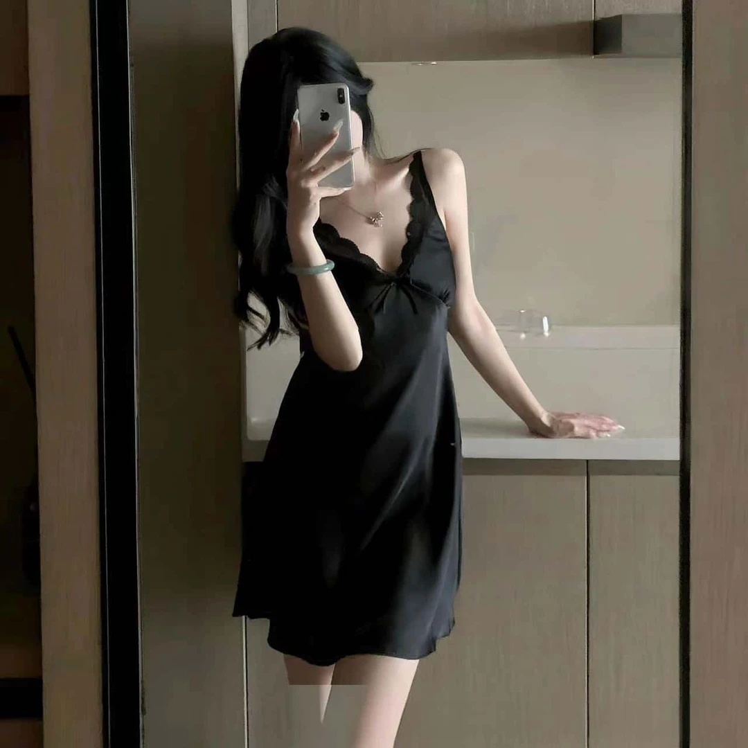 2025法式性感夏季睡裙自带胸垫纯欲版