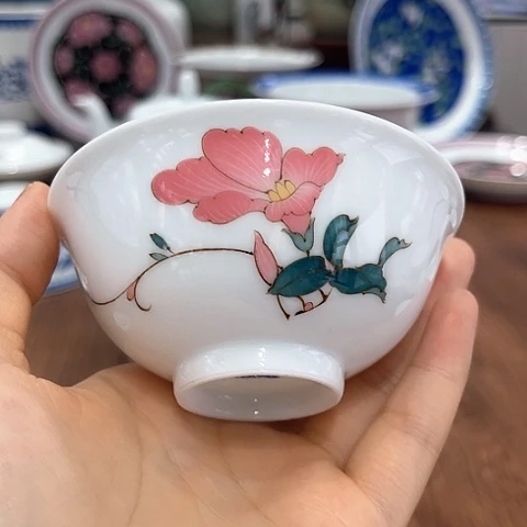 茶盏景德镇小茶园口径9厘米