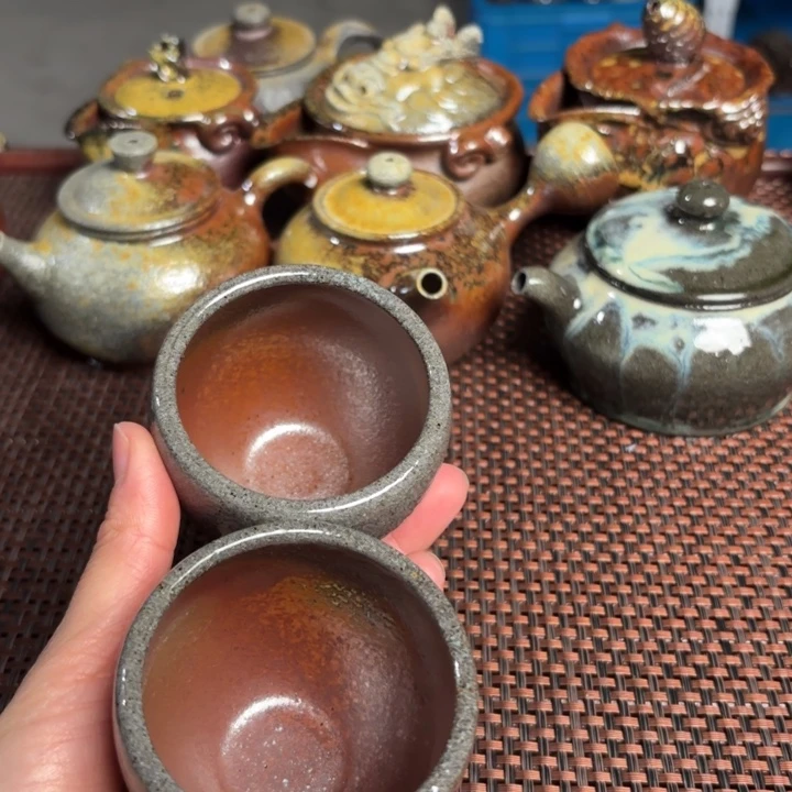 紫砂茶杯一对小杯80 C