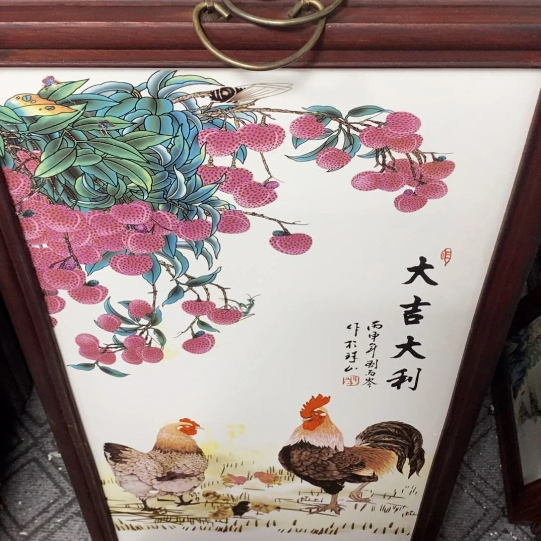 瓷片86*46 景德镇瓷板画柴窑烧制