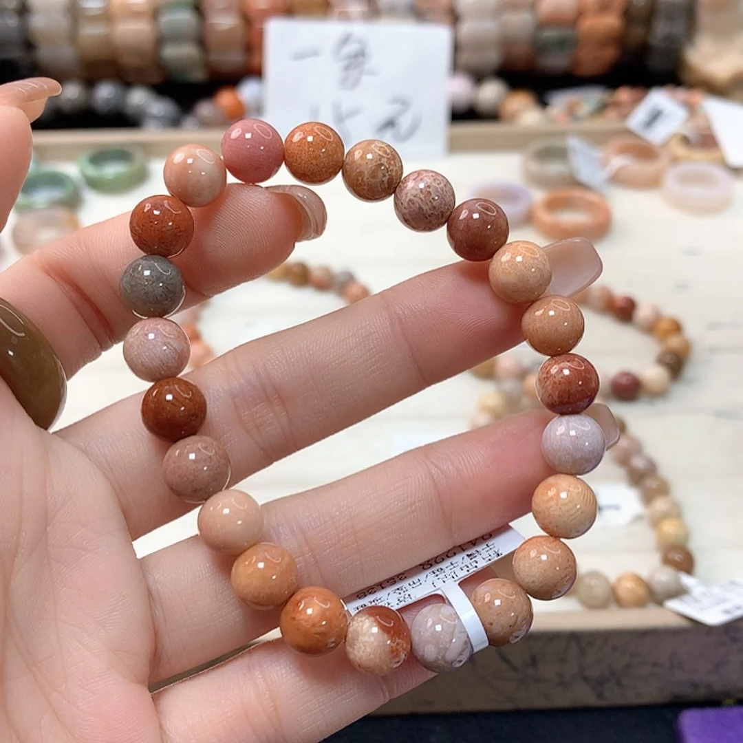 硅化珊瑚（珊瑚玉）手链未镶嵌晴*724