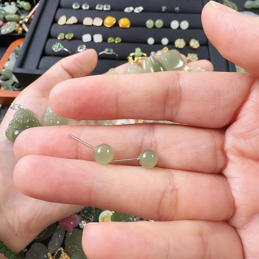 和田玉银S925镶嵌颈饰