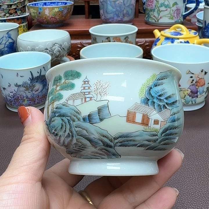 瓷片景德镇仿古手工制作精品展示