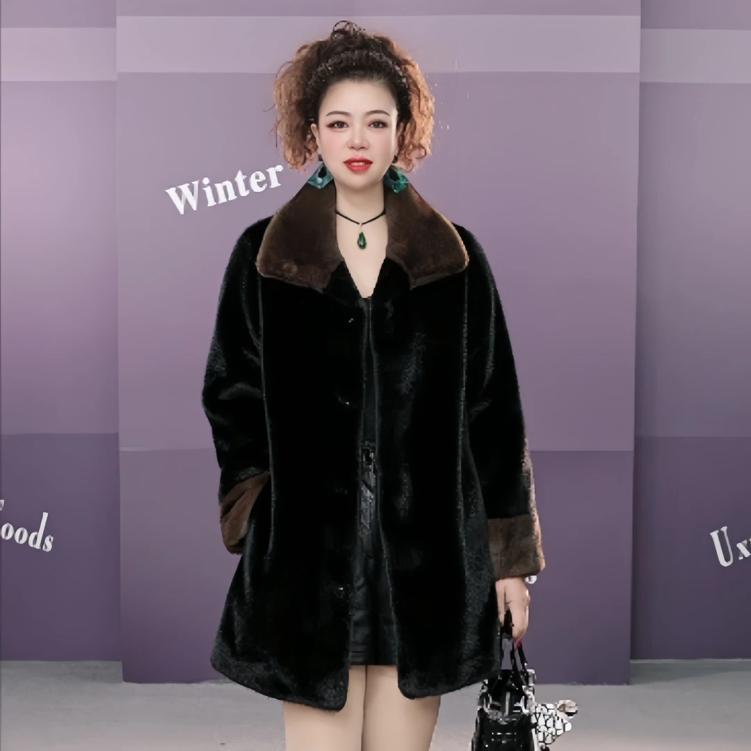 G56 莲姐甄选丨女士冬季翻领时尚中长款保暖外套
