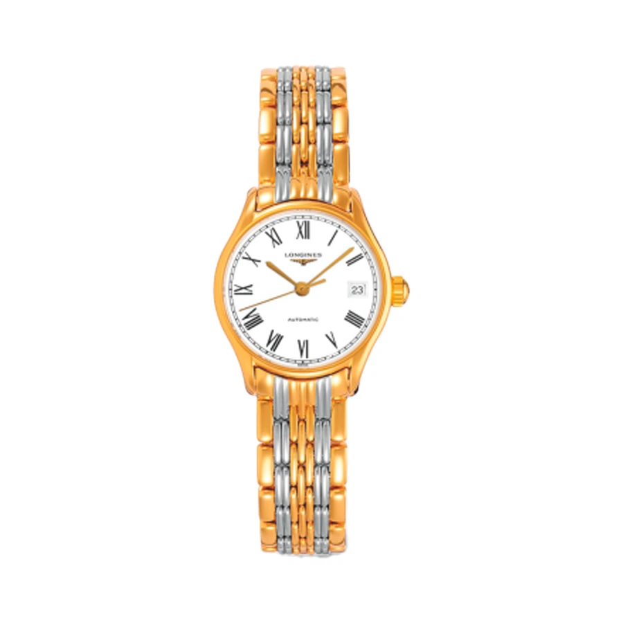 99新 Longines/浪琴 律雅系列间金罗马盘密底款JY