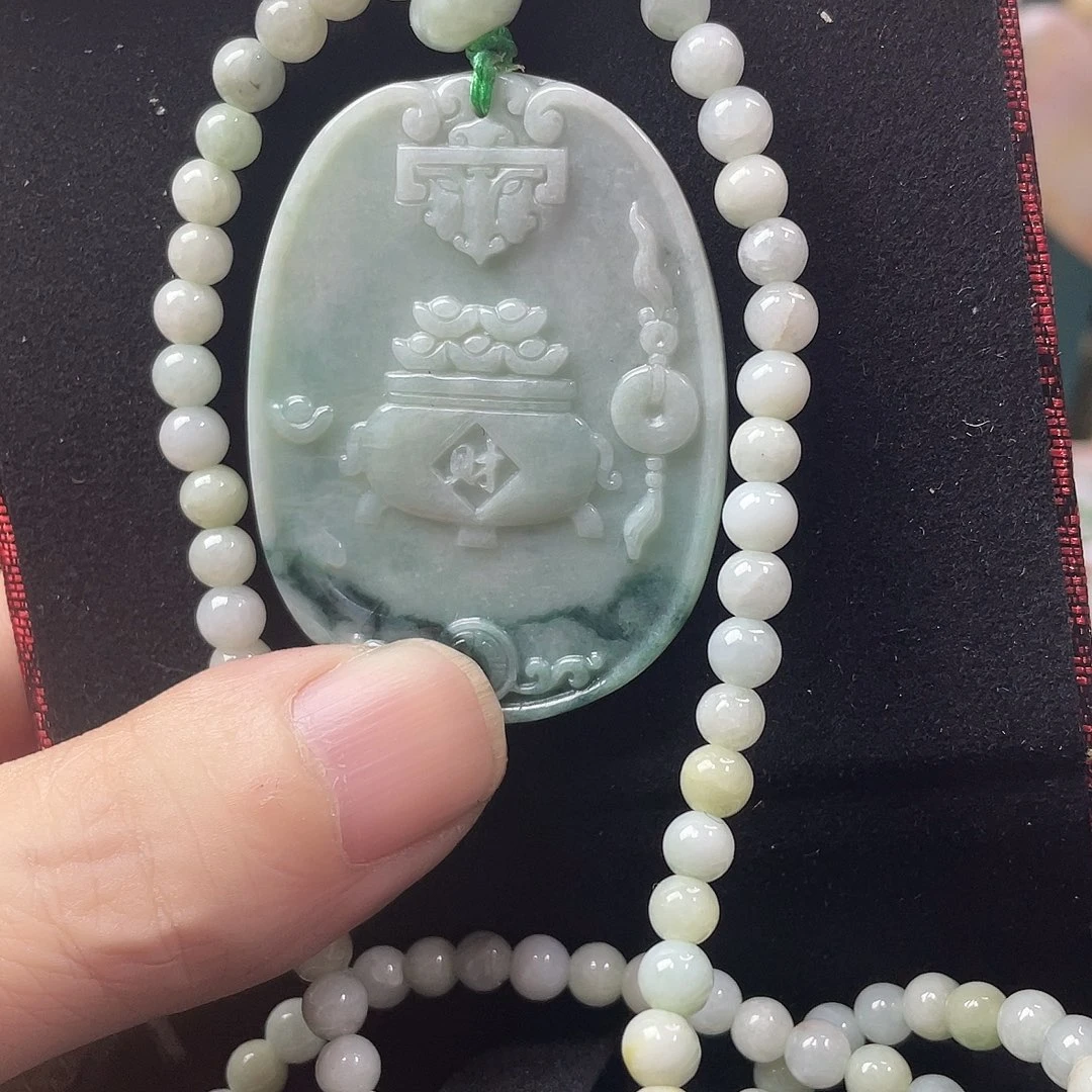 翡翠未镶嵌颈饰毛衣链