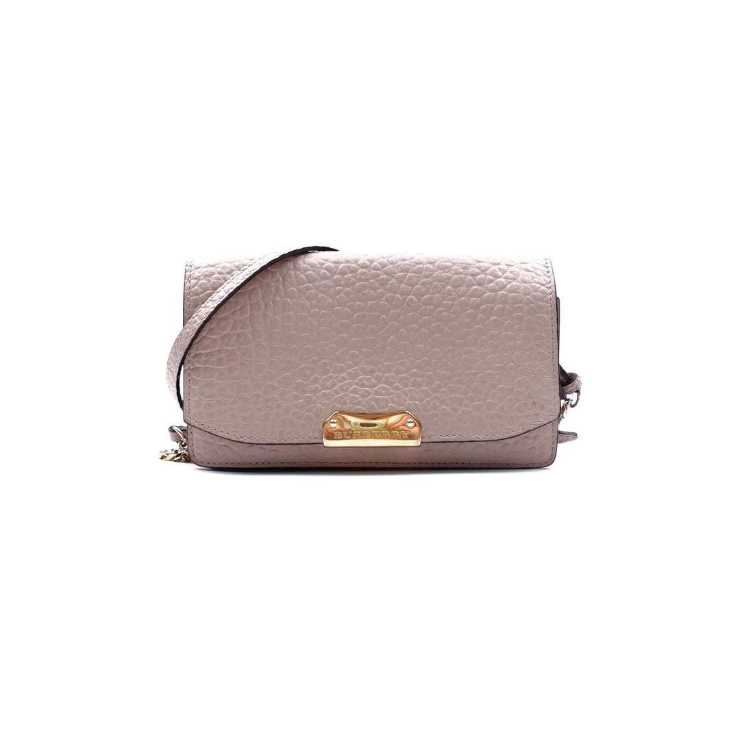 95新 BURBERRY/博柏利 奶茶色单肩斜跨包T10192679