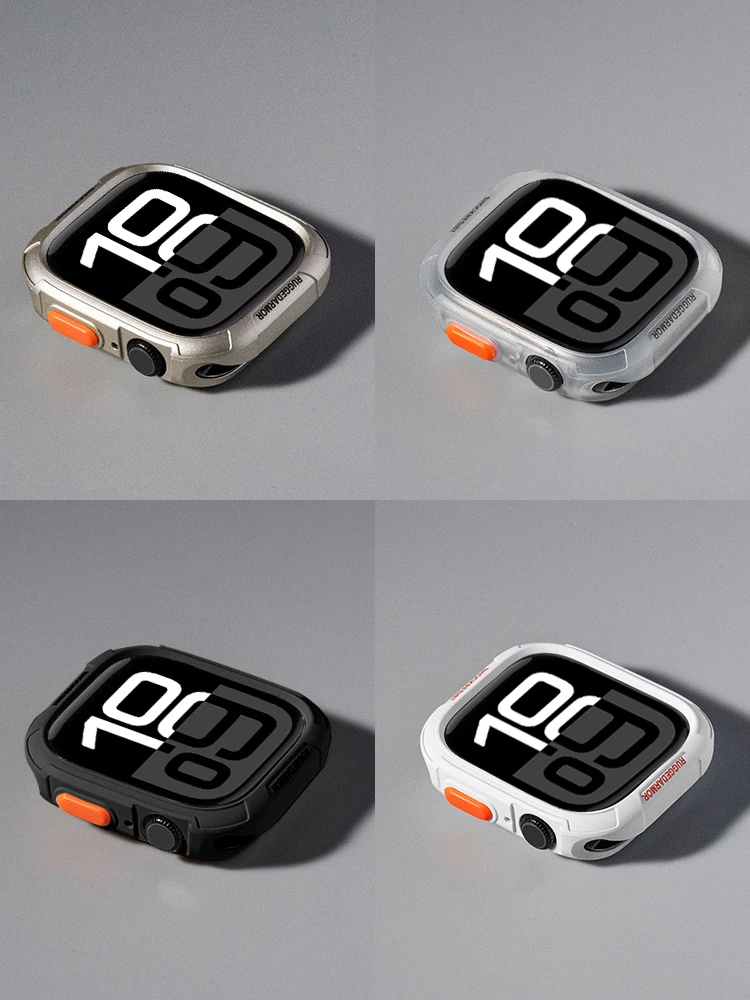 适用appleWatchS10手表7保护壳苹果S9软壳硅胶表壳S8防摔SE镂空夏