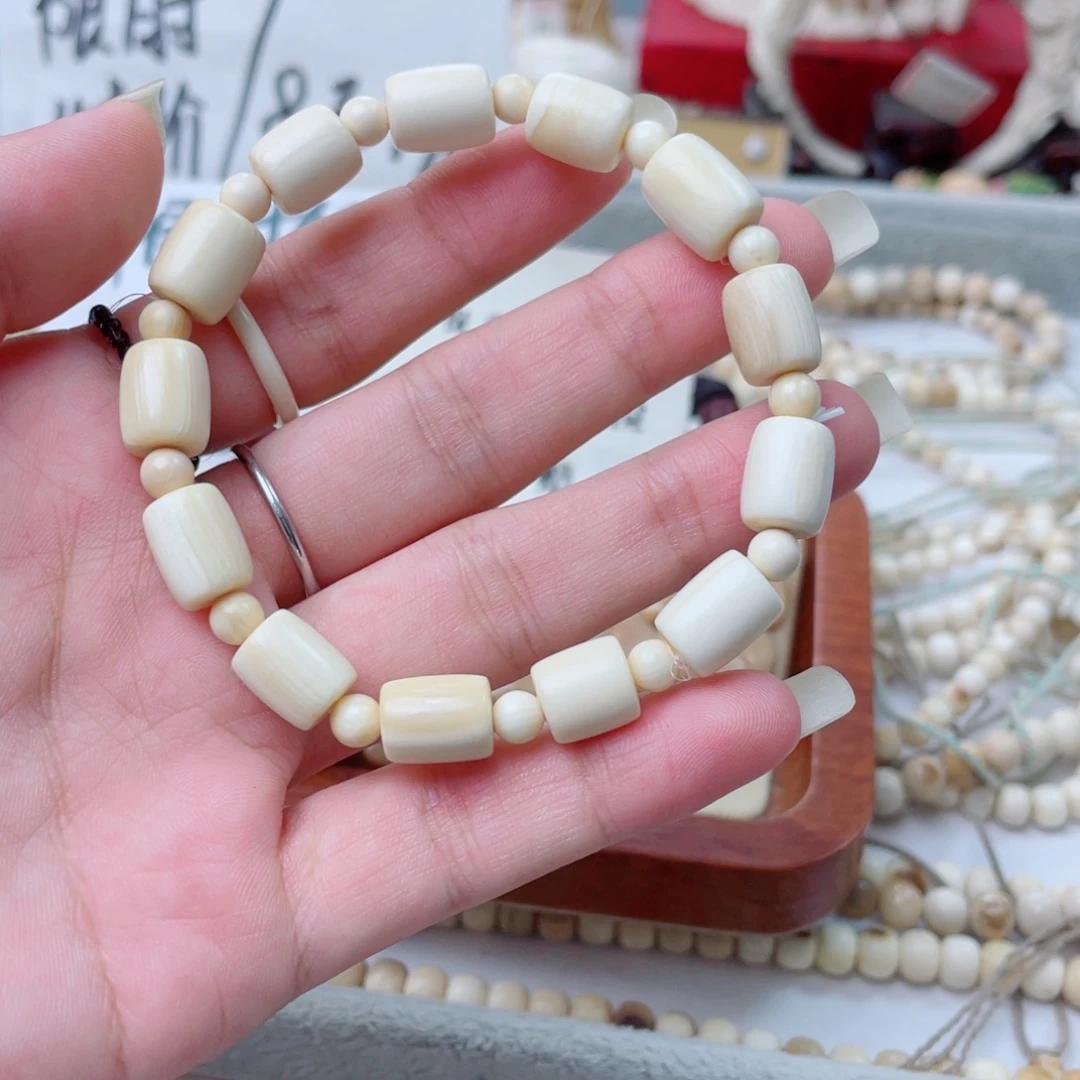 柏香籽/百香籽吊坠猛犸牙直切手串