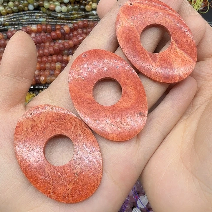 水晶未镶嵌珠宝半成品5050mm吊坠一颗